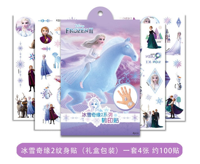Disney Toy Story Woody Buzz Child Temporary Tattoo Body Art Flash Tattoo Stickers elsa anna Waterproof Styling Sticker gift box